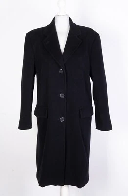 Max Mara Sportmax Coat Black Classic Women's Wool Angora US10 UK12 EU42 - Image 1 of 4