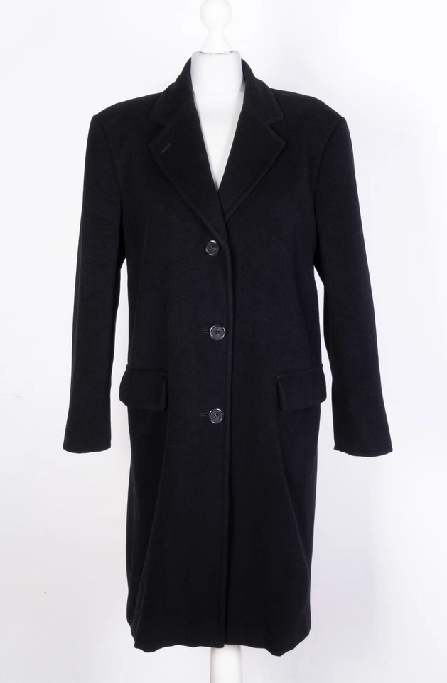 Max Mara Sportmax Coat Black Classic Women's Wool Angora US10 UK12 EU42 - Image 1 of 4