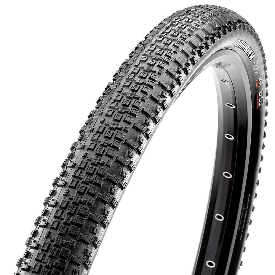 Maxxis Rambler Gravel Tyre - Black - TR Carbon Folding - EXO 120TPI - Dual Compo - image 1 of 1