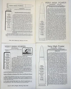 Very High Power 50 Caliber Shooters Association 1989-1990 Lot of 4 issues - Bild 1 von 5