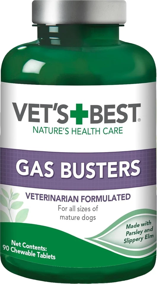 Vet's Best Gas Busters Dog Supplements 90 Chewable Tablets
