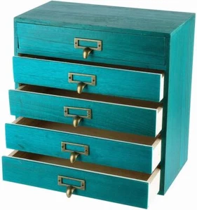 Small Wooden Drawers Rustic Desk Organizers and Accessories Wooden Storage - Picture 1 of 7