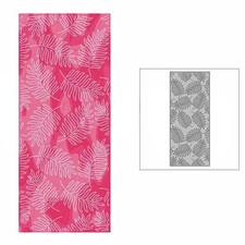 Spotted Torch Leaves Slim Panel Metal Cutting Dies Scrapbook Card Making Craft