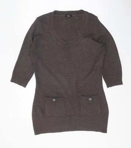 M&Co Womens Brown Acrylic Blend Tunic Jumper Size XL - Picture 1 of 12