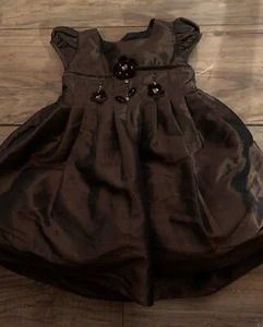 Isobella & Chloe Girls Party Dress Size 24 Months 2T Brown  - Picture 1 of 4