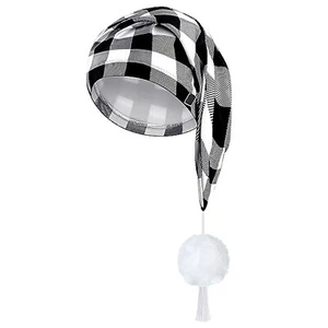 Freebily Damen Männer Plaid Zipfelmütze Vintage Nachtmütze Weihnachten Karneval - Bild 1 von 25