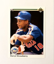 1990 Upper Deck  Darryl Strawberry 182 New York Mets Baseball Card