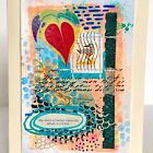 Collage Art Handmade Original Blank Greeting Card and Envelope US Postage
