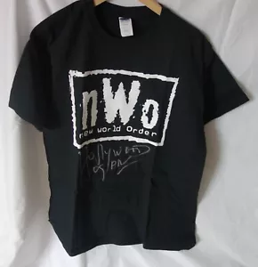 Camicia nera Hulk Hogan firmata autografata Hollywood Hogan autenticata TriStar - Foto 1 di 2