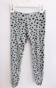 CIRCO Girls Size 5 Ruched Leggings Pants Gray Heart Dots Cotton Stretch  - Picture 1 of 8