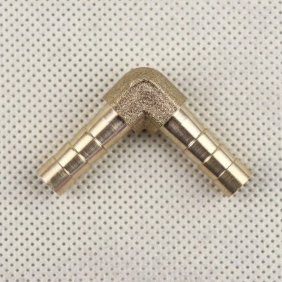 1Pcs 1/4 Inch (6mm) Brass Barbed Tube Pipe Fitting Hose Barb Elbow 90 Degree - Image 1 of 4