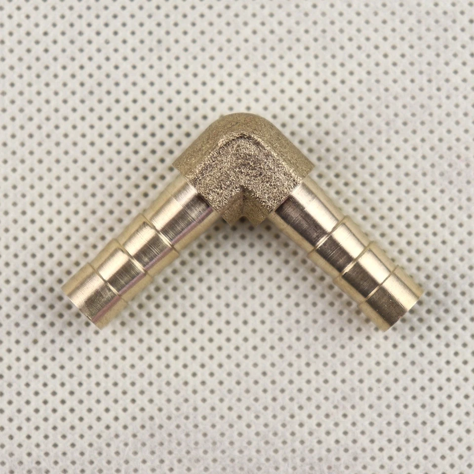1Pcs 1/4 Inch (6mm) Brass Barbed Tube Pipe Fitting Hose Barb Elbow 90 Degree - Image 1 of 4
