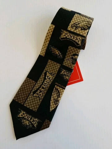 Philadelphia Eagles NFL Team Neck Tie "Eagles Wings" Philadelphia Plaid NWT 2815 Cover