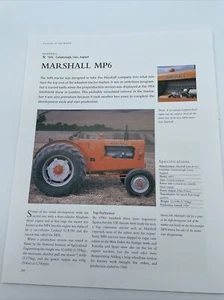 1956 Marshall MP6 Vintage Tractor Frameable Article Pics Specifications Display - Picture 1 of 1