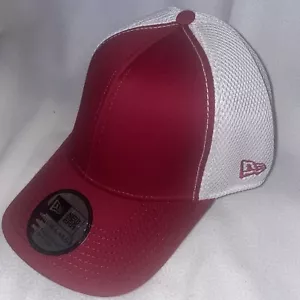 New Era Golf 2 Tone Blank Hat Cap New Fitted Size M/L Maroon / White Strech Fit - Picture 1 of 7