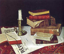 Still Life with Books & Candle 1890 Henri Matisse - 17"x22" Fine Art Print-00930