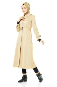 Damen Mantel Trenchcoat Jacke Langmantel Trenckot V-674  - Bild 1 von 6