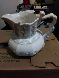 Victorian collection pitcher planter HAND CRAFTED FLOWER MOTIF PITCHeR - Picture 1 of 6
