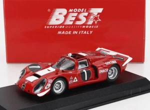 MODELLINO AUTO STATICO BEST ALFA ROMEO 33.2 WINNER 6H NOVA LISBOA 1970 1/43 - Foto 1 di 7