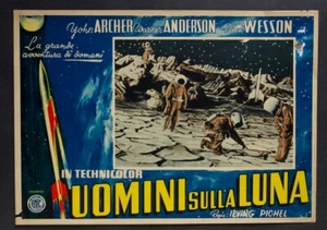 Fotobusta Originale Poster Film Uomini sulla luna Destination Moon Sci Fi Prima - Picture 1 of 2