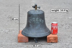 original ships bell vintage old bronze bell ships bell ST ZENO - FREE DELIVERY - Picture 1 of 8