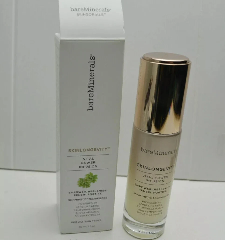 bareMinerals SkinLongevity Vital Power Infusion Serum ~ 1 oz / 30ml ~ NEW IN BOX - Image 1 of 4