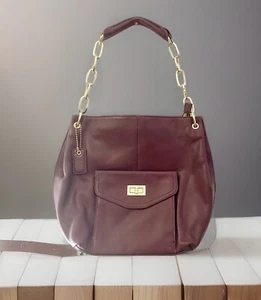 NEU CLARKS authentische braune Leder-Schultertasche Kettenriemen Geldbörse - Bild 1 von 12