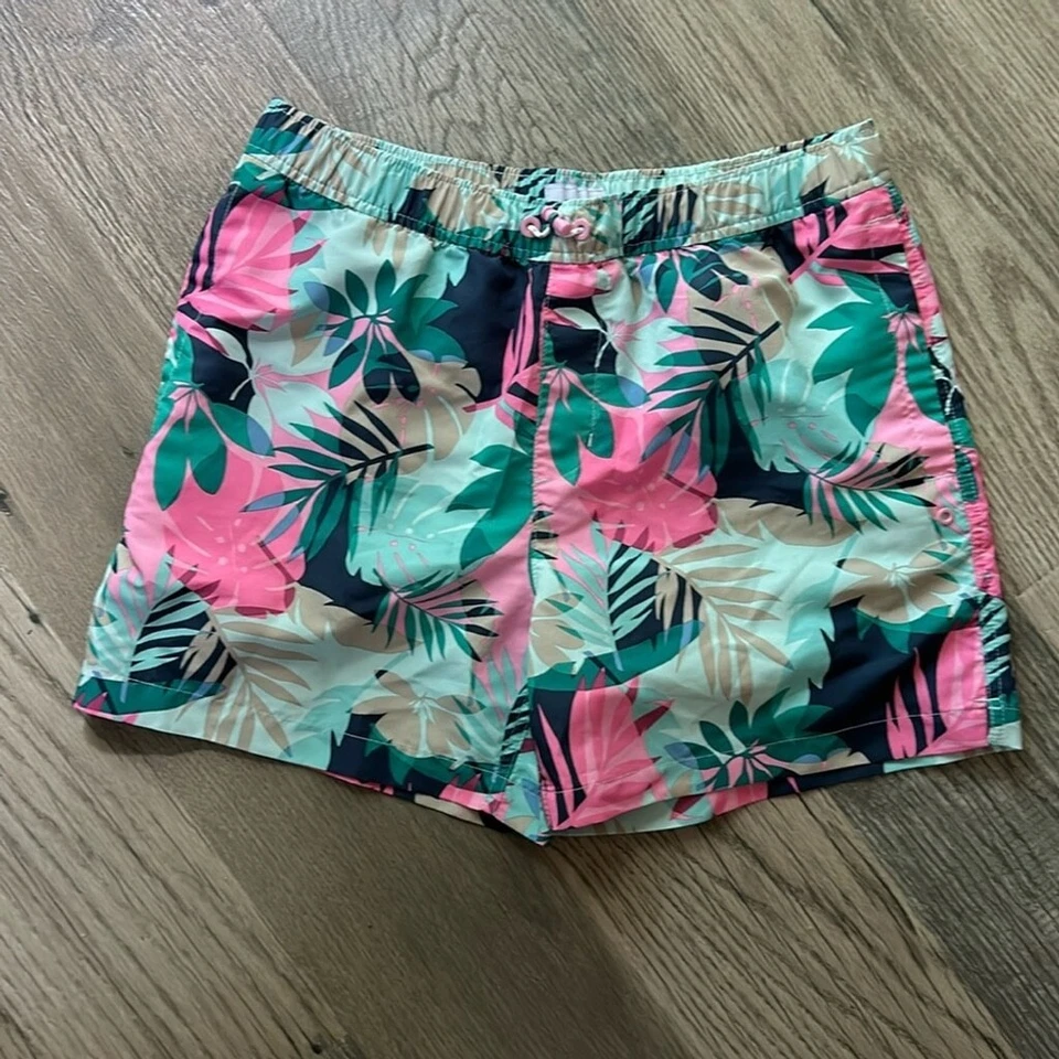 Pantalón Corto Estampado Tropical Azul Marino Antiguo Niñas 14/16 XL Foto 1 de 4