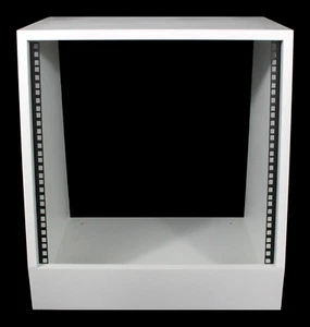 Unidad/estuche/gabinete de madera blanco 10u en ángulo de 19" pulgadas para estudio/DJ/grabación - Imagen 1 de 10