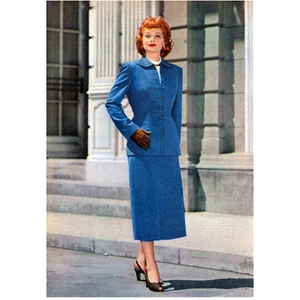 Lucille Ball Posing in Blue on Street 8 x 10 Inch Photo - Picture 1 of 1