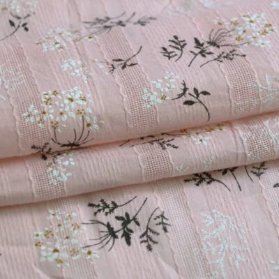 1yard X 1.4meter Floral Jacquard Cotton Fabric Material For Shirt Dress Children - Image 1 of 4