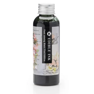 Botella de recarga de tinta comestible negra (3,5 oz) 100 ml compatible con cartucho Canon - Imagen 1 de 1