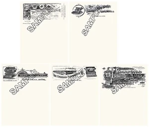 Máquina de escribir Underwood Crandall Caligraphic American Emerson 5 membretes de reproducción. - Imagen 1 de 6