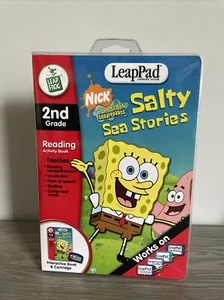 NEW Leap Frog LeapPad Interactive Book & Cartridge Spongebob Salty Sea Stories - Picture 1 of 3