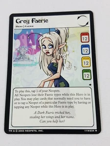 Grey Faerie 119/234 Neopets TCG 2003 NM Trading Card Game - Bild 1 von 2