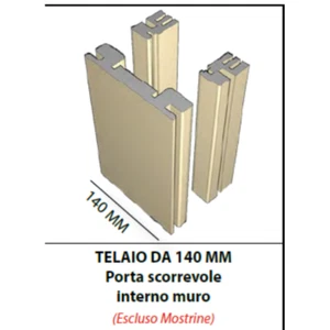 TELAIO DA 140MM PORTA SCORREVOLE INTERNO MURO - Imagen 1 de 1