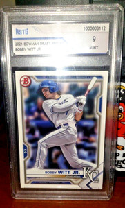 2021 Bowman Draft #BD-47 Bobby Witt Jr Rookie Card Graded Mint 9 ASTG Royals BIN