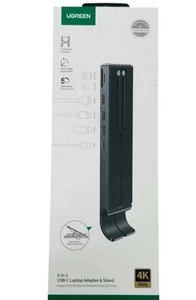 UGREEN 5-in-1 USB-C Laptop Adapter & Stand Docking Station HDMI/USB-A/SD/TF - Picture 1 of 2