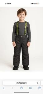 Crushr Tribe Kids Snowboard Pants Nose Grab Medium Lime Green - Picture 1 of 11