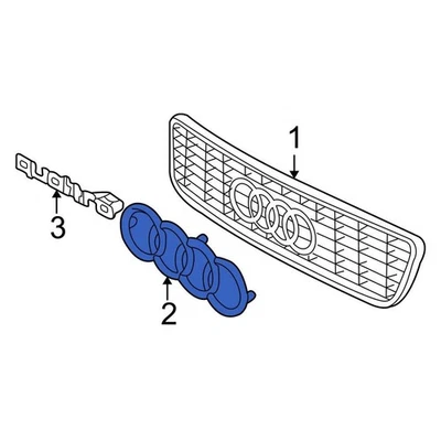 For Audi Allroad Quattro 2001-2005 Audi Front Grille Emblem - Изображение 1 из 2