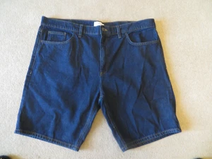 M&S BLUE DENIM SHORTS SIZE 42 - Picture 1 of 3