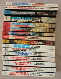 Set of 16 CLASSIC BATTLESTAR GALACTICA BOOKS Glen Larson COMPLETE PAPERBACK SET - Picture 1 of 9