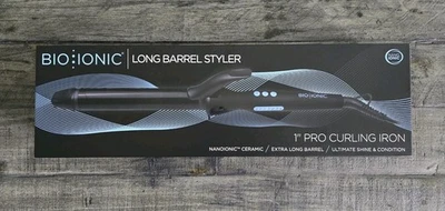 BIO IONIC Long Barrel Styler Curling Hair Iron 1" inch NEW - Image 1 of 2