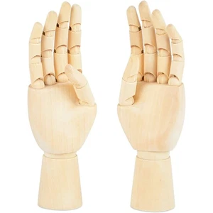 Modelo de mano posable para arte, maniquí izquierdo y derecho (7 pulgadas, paquete de 2) - Imagen 1 de 7
