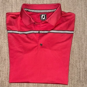 FootJoy Performance Polo Hombre’s L Rojo Elastizado Golf Ropa Activa Camisa Cómoda - Imagen 1 de 12