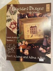 Blackbird Designs Cross Stitch Pattern #7 TULIP MANOR and Fabric - Picture 1 of 5