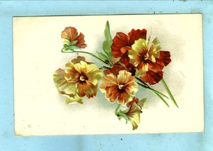 1st of 3 Embossed, Big bunch of Colorful Pansies.... - Picture 1 of 2