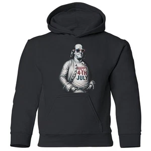 Franklin Happy 4th Of July Tribute - Independence Day Youth Hooded Sweatshirt - Picture 1 of 13