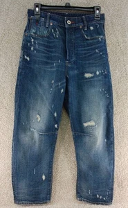 Jeans denim grezzo C-Staq 3D Boyfriend cropped G-Star Originals taglia W 25 L 30 - Foto 1 di 16