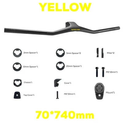  -40° 70/80/90/100mm Completo Fibra de Carbono Integrado Cabina MTB Manillar   Foto 1 de 4